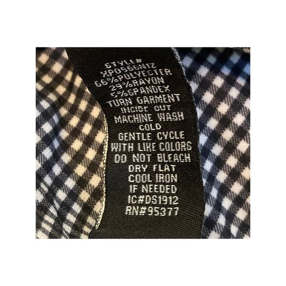 Sanctuary Pull On Flat Front Stretch Crop Pants Plus Sz 3X Black Mini Check NWT - Picture 8 of 8